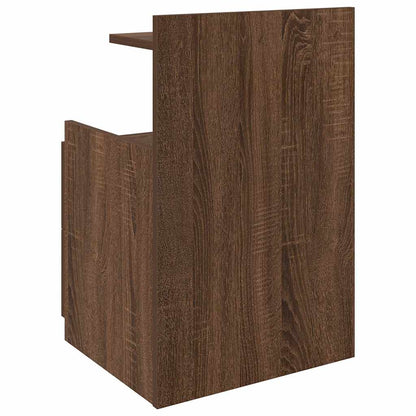 Mesas de cabeceira 2 peças com 2 gavetas carvalho castanho 40x36,5x62 cm