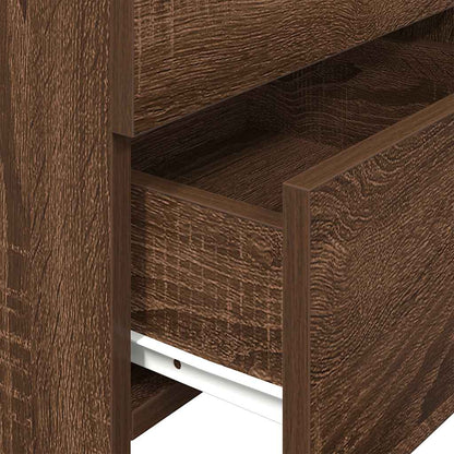 Mesas de cabeceira 2 peças com 2 gavetas carvalho castanho 40x36,5x62 cm