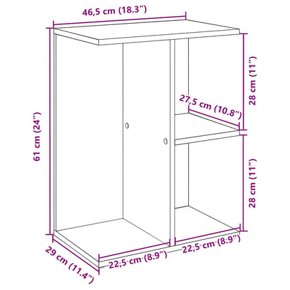 Mesa cabeceira 46,5x29x61cm derivados madeira branco