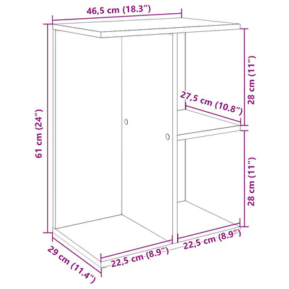 Mesa cabeceira 46,5x29x61cm derivados madeira carvalho sonoma