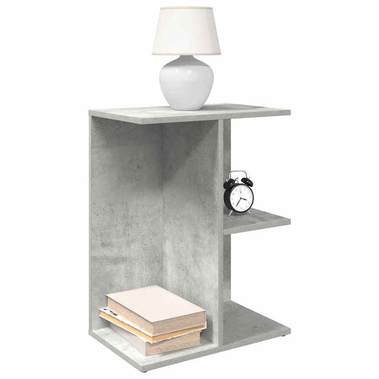 Mesa cabeceira 46,5x29x61 cm derivados madeira cinzento-cimento
