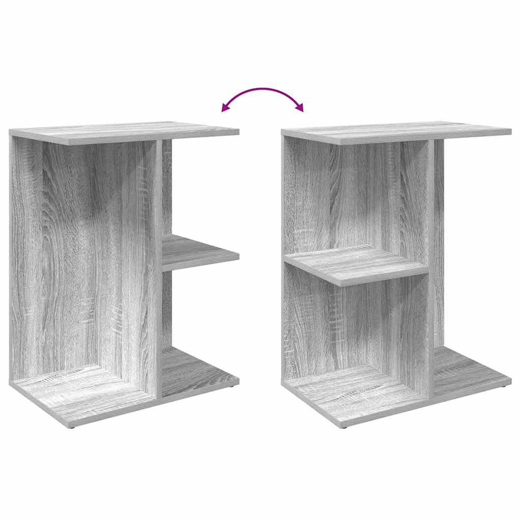 Mesa cabeceira 46,5x29x61 cm derivados madeira cinzento sonoma