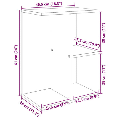 Mesas cabeceira 2 pcs 46,5x29x61cm deriv. madeira madeira velha