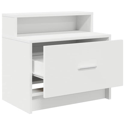 Mesas de cabeceira com gaveta 2 pcs 51x31x47 cm branco