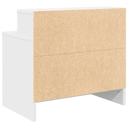 Mesas de cabeceira com gaveta 2 pcs 51x31x47 cm branco