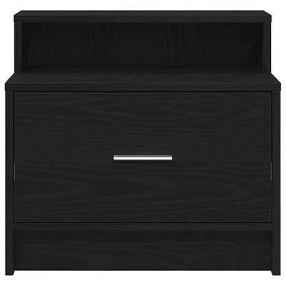 Mesa de cabeceira com gaveta 51x31x47 cm carvalho preto