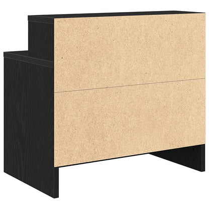 Mesa de cabeceira com gaveta 51x31x47 cm carvalho preto
