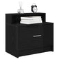 Mesa de cabeceira com gaveta 51x31x47 cm carvalho preto