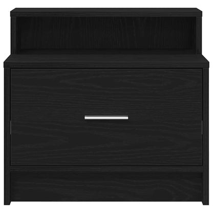 Mesas de cabeceira com gaveta 2 pcs 51x31x47 cm carvalho preto