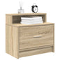Mesa de cabeceira com gaveta 51x31x47 cm carvalho sonoma