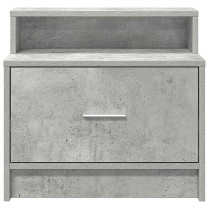 Mesa de cabeceira com gaveta 51x31x47 cm cinzento cimento