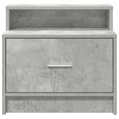Mesas de cabeceira com gaveta 2 pcs 51x31x47cm cinzento cimento