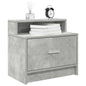 Mesas de cabeceira com gaveta 2 pcs 51x31x47cm cinzento cimento