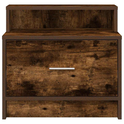 Mesa de cabeceira com gaveta 51x31x47 cm carvalho fumado