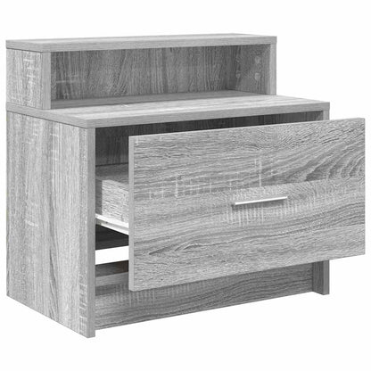 Mesas de cabeceira com gaveta 2 pcs 51x31x47 cm cinzento sonoma