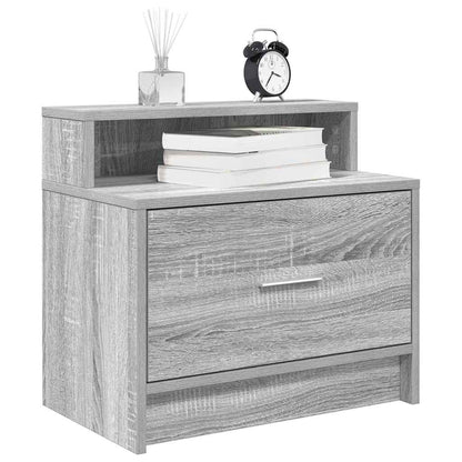 Mesas de cabeceira com gaveta 2 pcs 51x31x47 cm cinzento sonoma