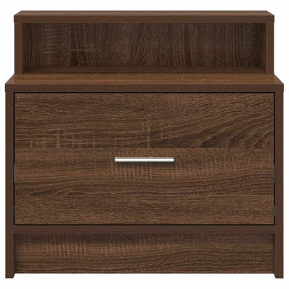 Mesa de cabeceira com gaveta 51x31x47 cm carvalho castanho