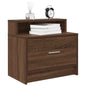 Mesa de cabeceira com gaveta 51x31x47 cm carvalho castanho