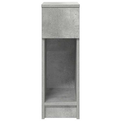 Mesa de cabeceira com gaveta 20x36x60 cm cinzento cimento