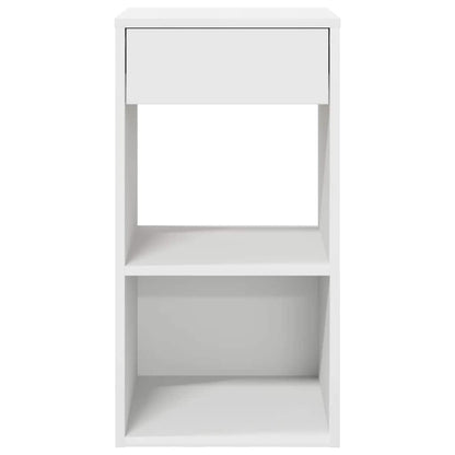Mesas de cabeceira com gaveta 2 pcs 35x34x66,5 cm branco