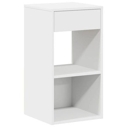 Mesas de cabeceira com gaveta 2 pcs 35x34x66,5 cm branco