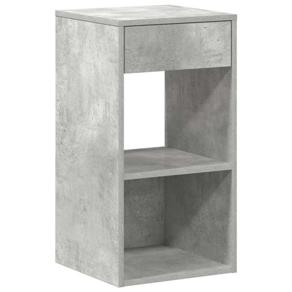 Mesas de cabeceira c/ gaveta 2pcs 35x34x66,5cm cinzento cimento