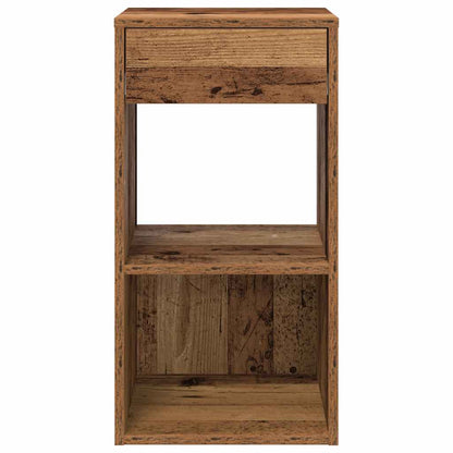 Mesas de cabeceira com gaveta 2 pcs 35x34x66,5 cm madeira velha