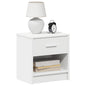 Mesa de cabeceira com gaveta 39x28x41 cm branco