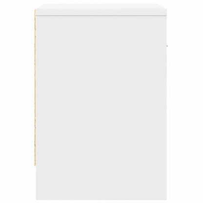 Mesas de cabeceira 2 pcs com gaveta 39x28x41 cm branco