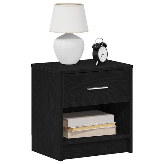 Mesa de cabeceira com gaveta 39x28x41 cm preto