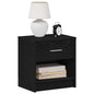 Mesas de cabeceira 2 pcs com gaveta 39x28x41 cm preto