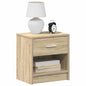 Mesa de cabeceira com gaveta 39x28x41 cm carvalho sonoma