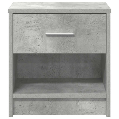 Mesa de cabeceira com gaveta 39x28x41 cm cinzento cimento