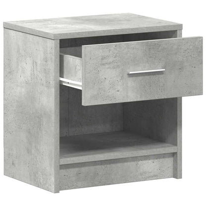 Mesa de cabeceira com gaveta 39x28x41 cm cinzento cimento