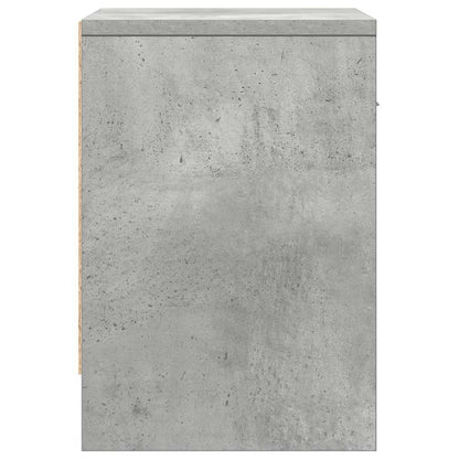 Mesa de cabeceira com gaveta 39x28x41 cm cinzento cimento