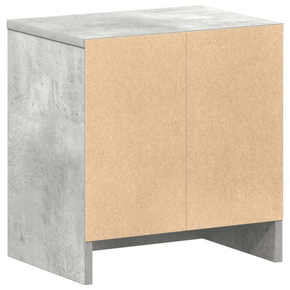 Mesa de cabeceira com gaveta 39x28x41 cm cinzento cimento