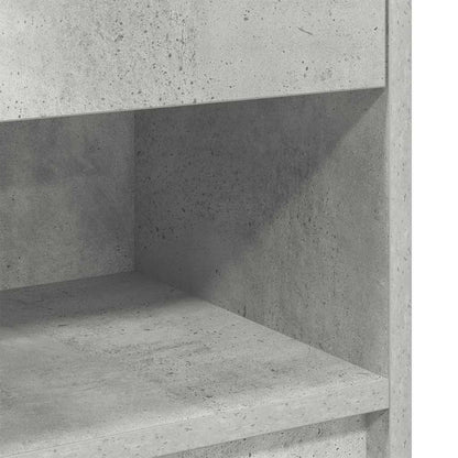 Mesa de cabeceira com gaveta 39x28x41 cm cinzento cimento