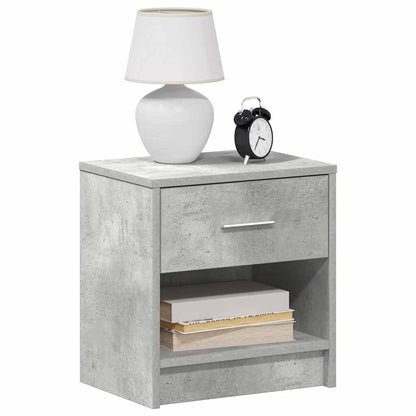 Mesa de cabeceira com gaveta 39x28x41 cm cinzento cimento