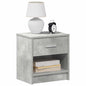Mesa de cabeceira com gaveta 39x28x41 cm cinzento cimento