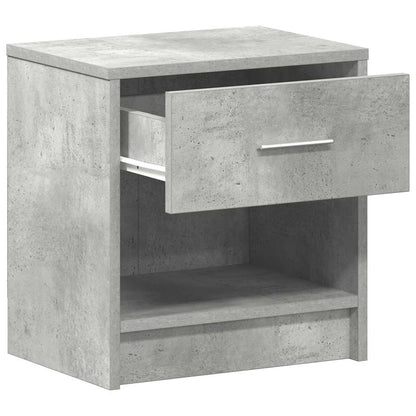 Mesas de cabeceira 2 pcs com gaveta 39x28x41cm cinzento cimento