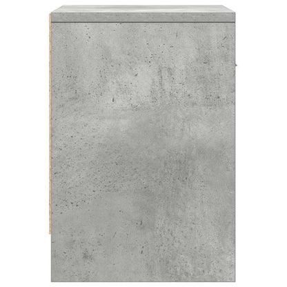 Mesas de cabeceira 2 pcs com gaveta 39x28x41cm cinzento cimento