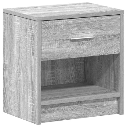 Mesas de cabeceira 2 pcs com gaveta 39x28x41 cm cinzento sonoma