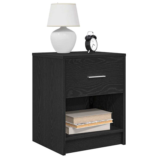 Mesas de cabeceira 2 pcs com gaveta 40x34x50 cm preto