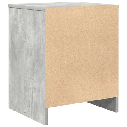 Mesas de cabeceira 2pcs com gaveta 40x34x50 cm cinzento cimento
