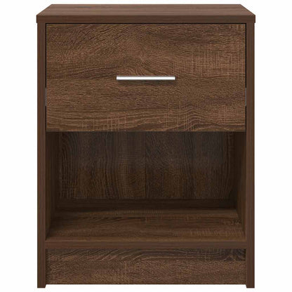 Mesas de cabeceira 2pcs com gaveta 40x34x50cm carvalho castanho