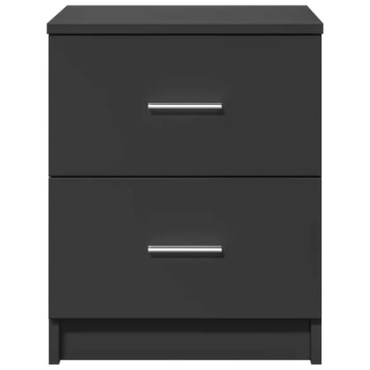 Mesas de cabeceira 2 pcs com 2 gavetas 40x36x50 cm preto