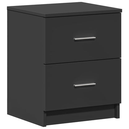 Mesas de cabeceira 2 pcs com 2 gavetas 40x36x50 cm preto