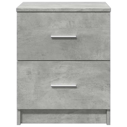 Mesa de cabeceira com 2 gavetas 40x36x50 cm cinzento cimento