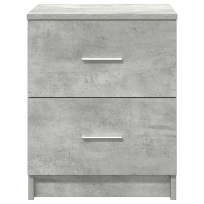 Mesas cabeceira 2pcs c/ 2gavetas 40x36x50 cm cinzento cimento