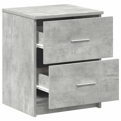 Mesas cabeceira 2pcs c/ 2gavetas 40x36x50 cm cinzento cimento